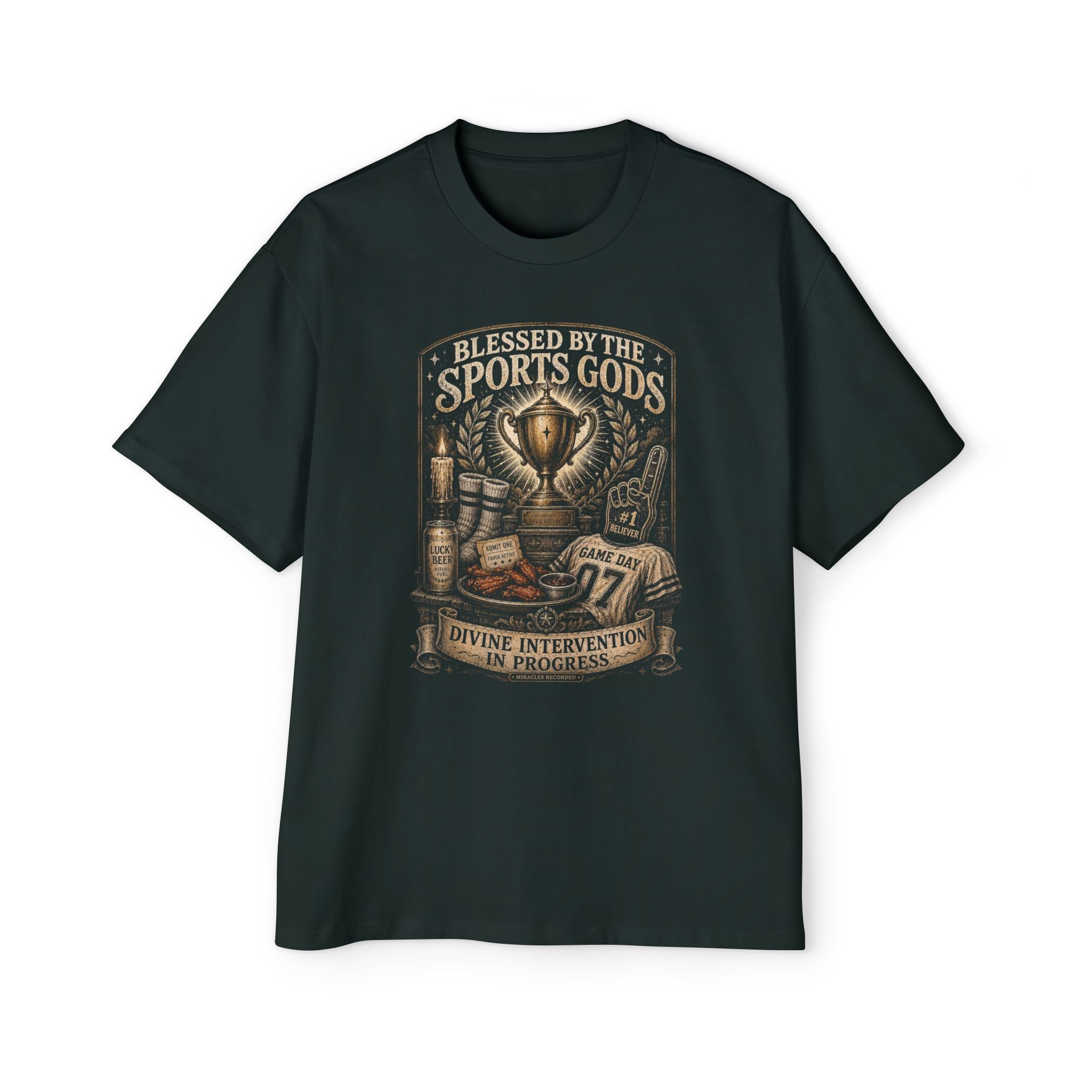 Blessed by the Sports Gods Tee — Athletic Fan Graphic Shirt