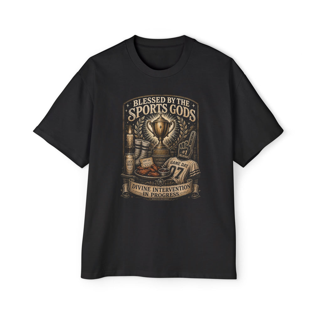 Blessed by the Sports Gods Tee — Athletic Fan Graphic Shirt
