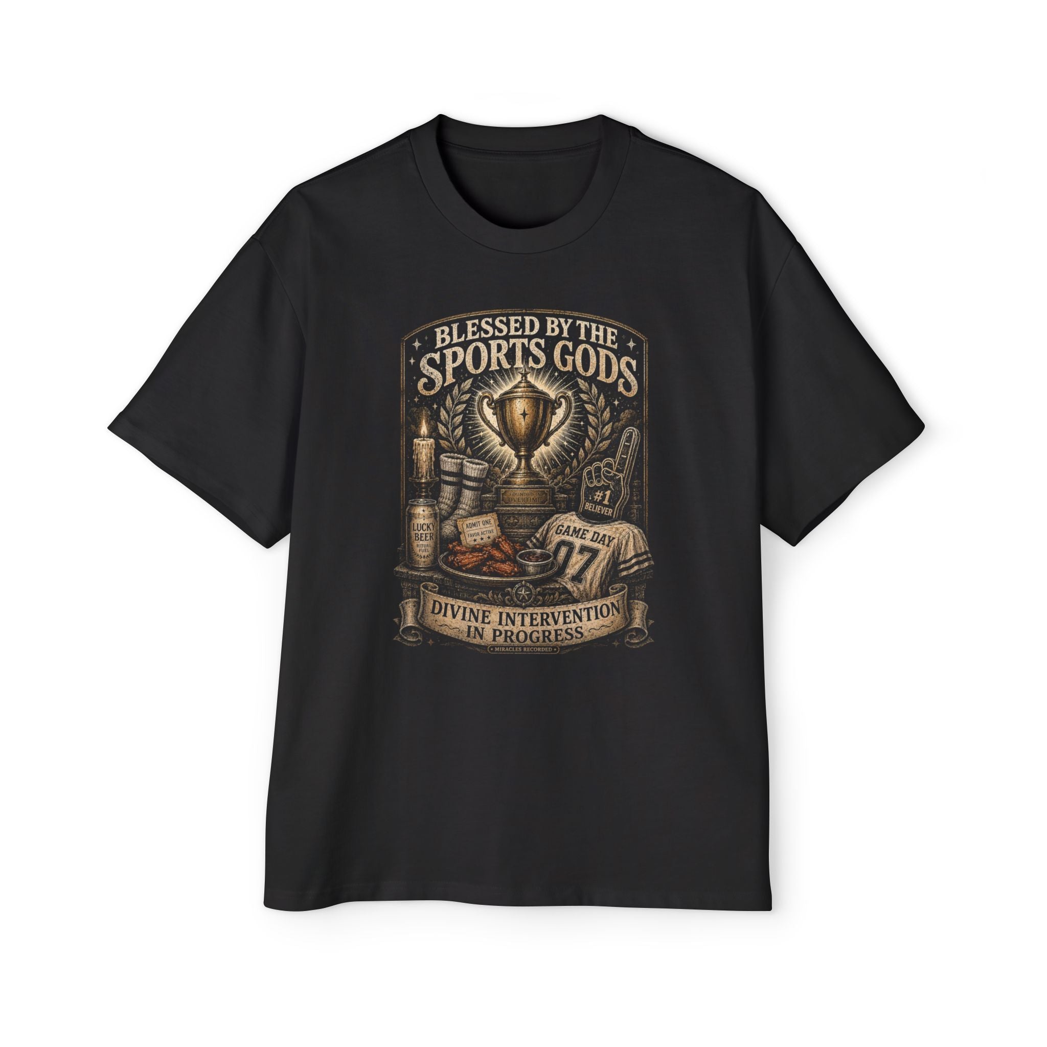Blessed by the Sports Gods Tee — Athletic Fan Graphic Shirt