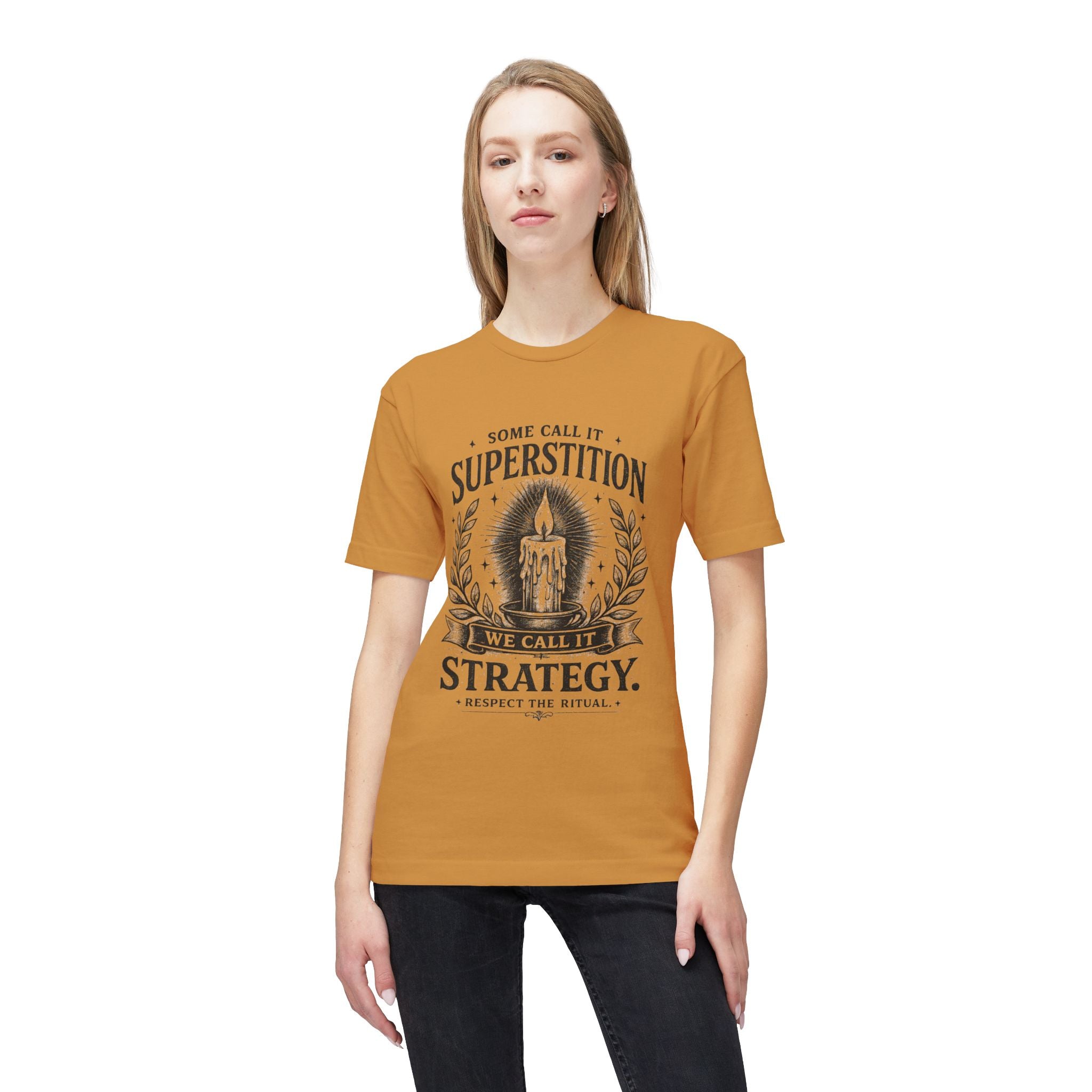 Game Day Ritual T-Shirt — "Superstition is Really Strategy"