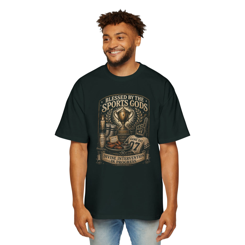Blessed by the Sports Gods Tee — Athletic Fan Graphic Shirt