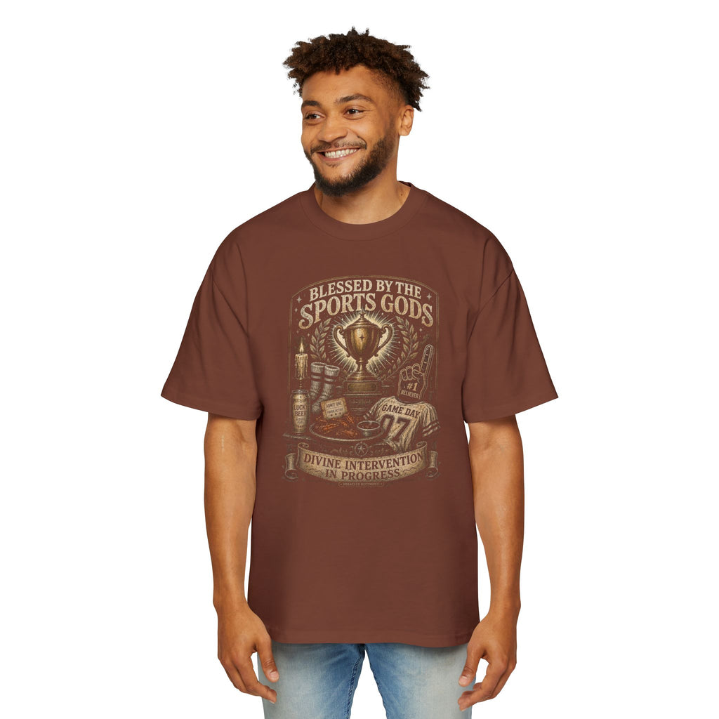 Blessed by the Sports Gods Tee — Athletic Fan Graphic Shirt