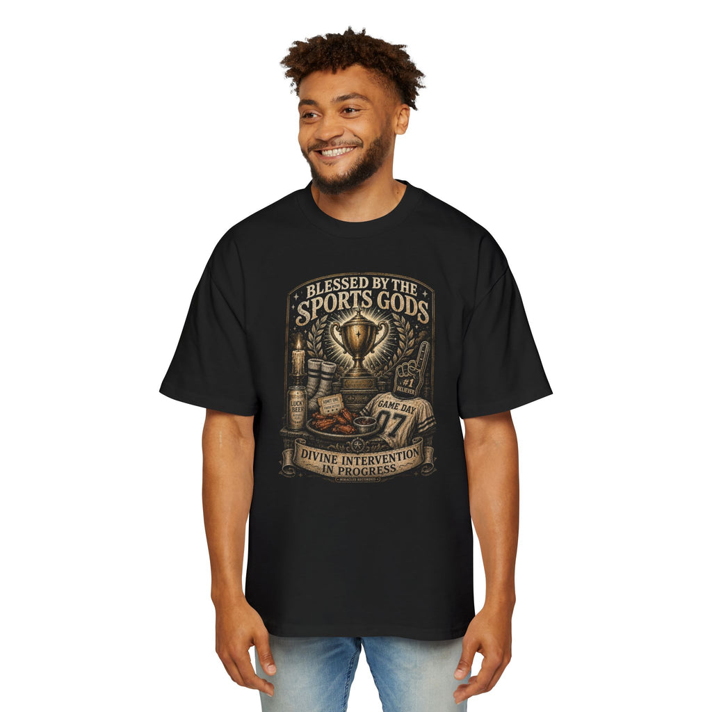 Blessed by the Sports Gods Tee — Athletic Fan Graphic Shirt