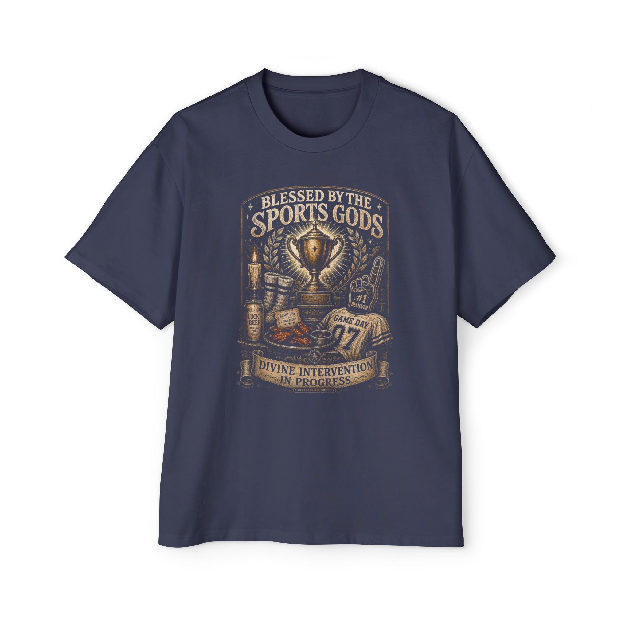 Blessed by the Sports Gods Tee — Athletic Fan Graphic Shirt