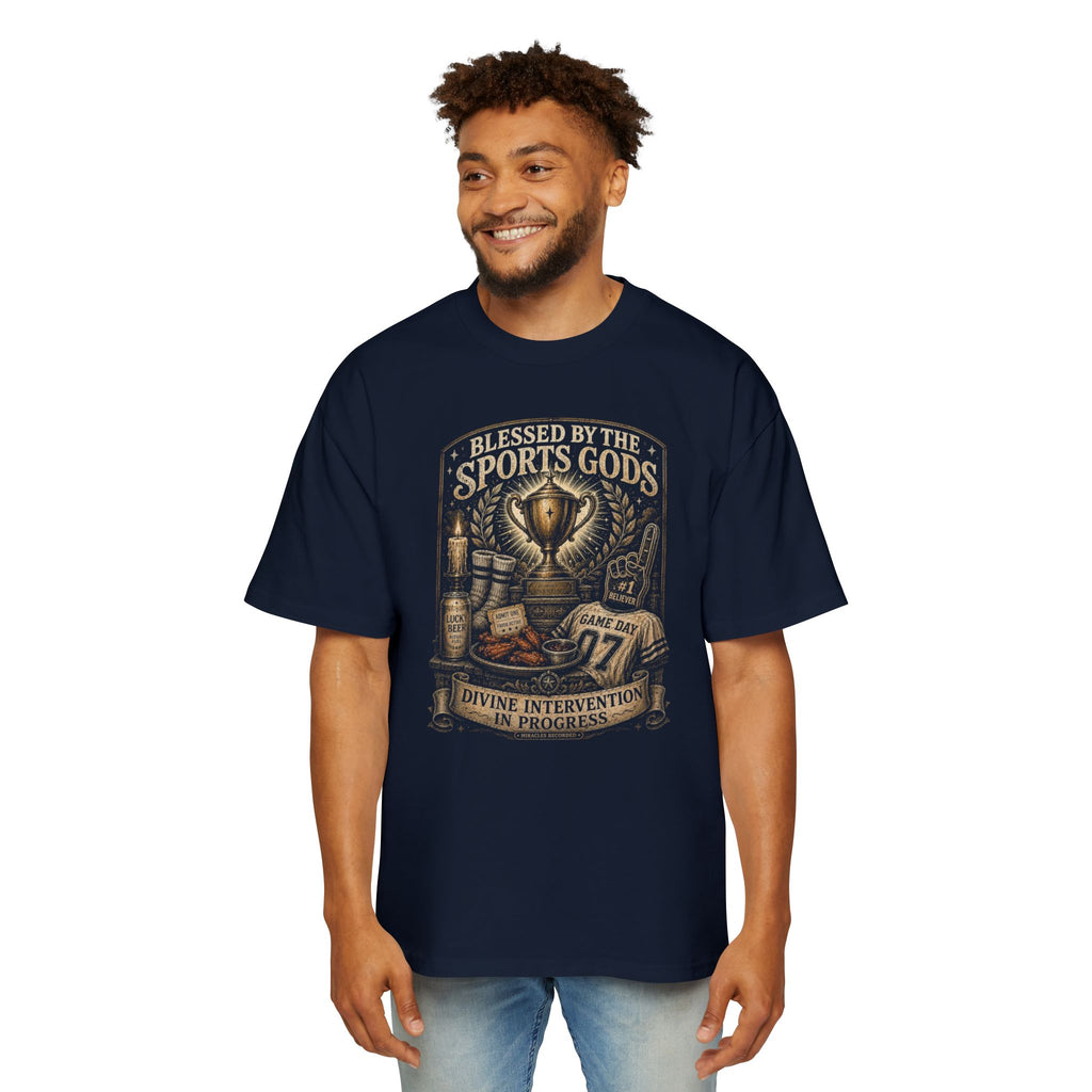 Blessed by the Sports Gods Tee — Athletic Fan Graphic Shirt